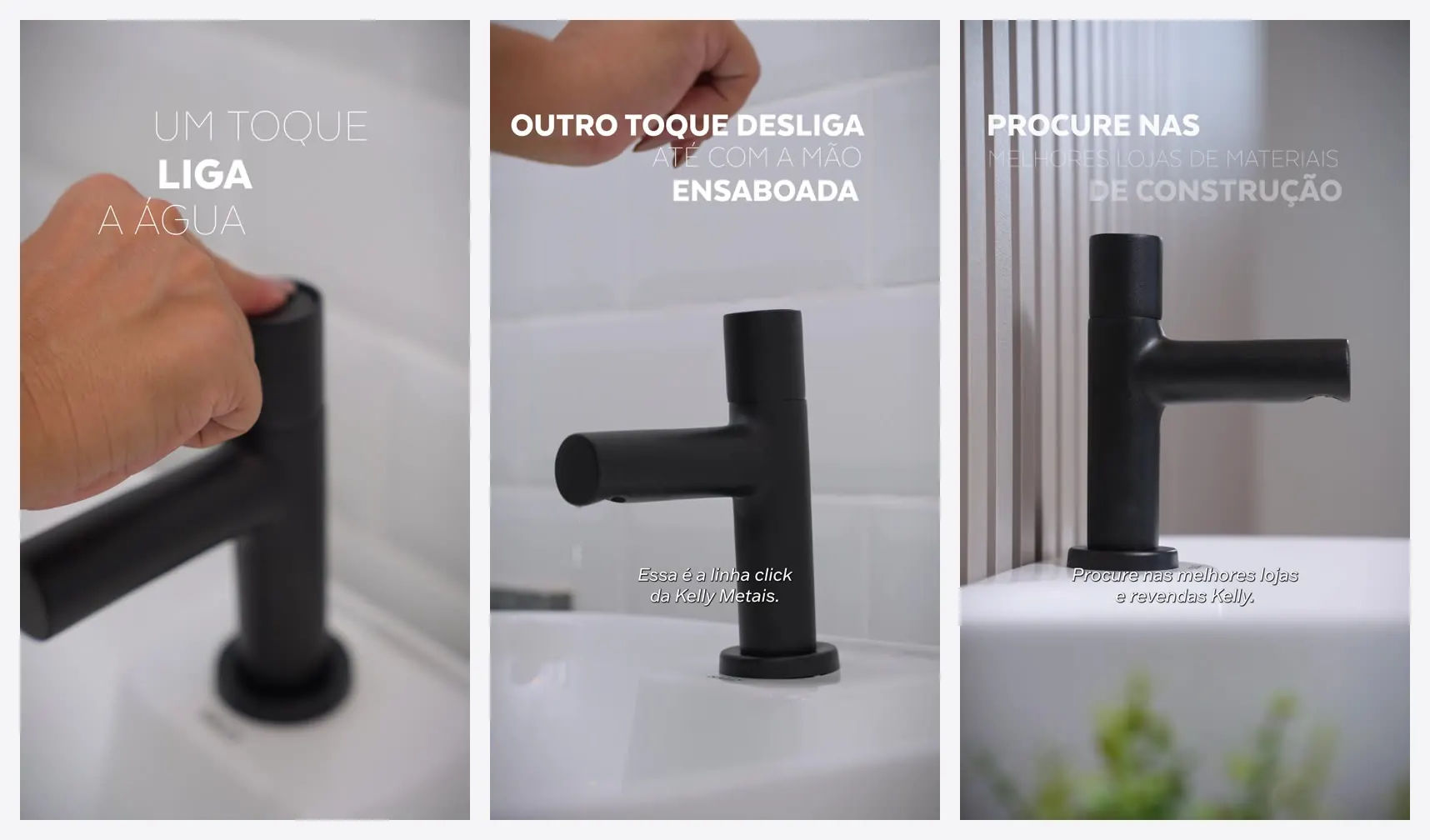 O vídeo que carregou a campanha de revenda: um toque liga, outro desliga.