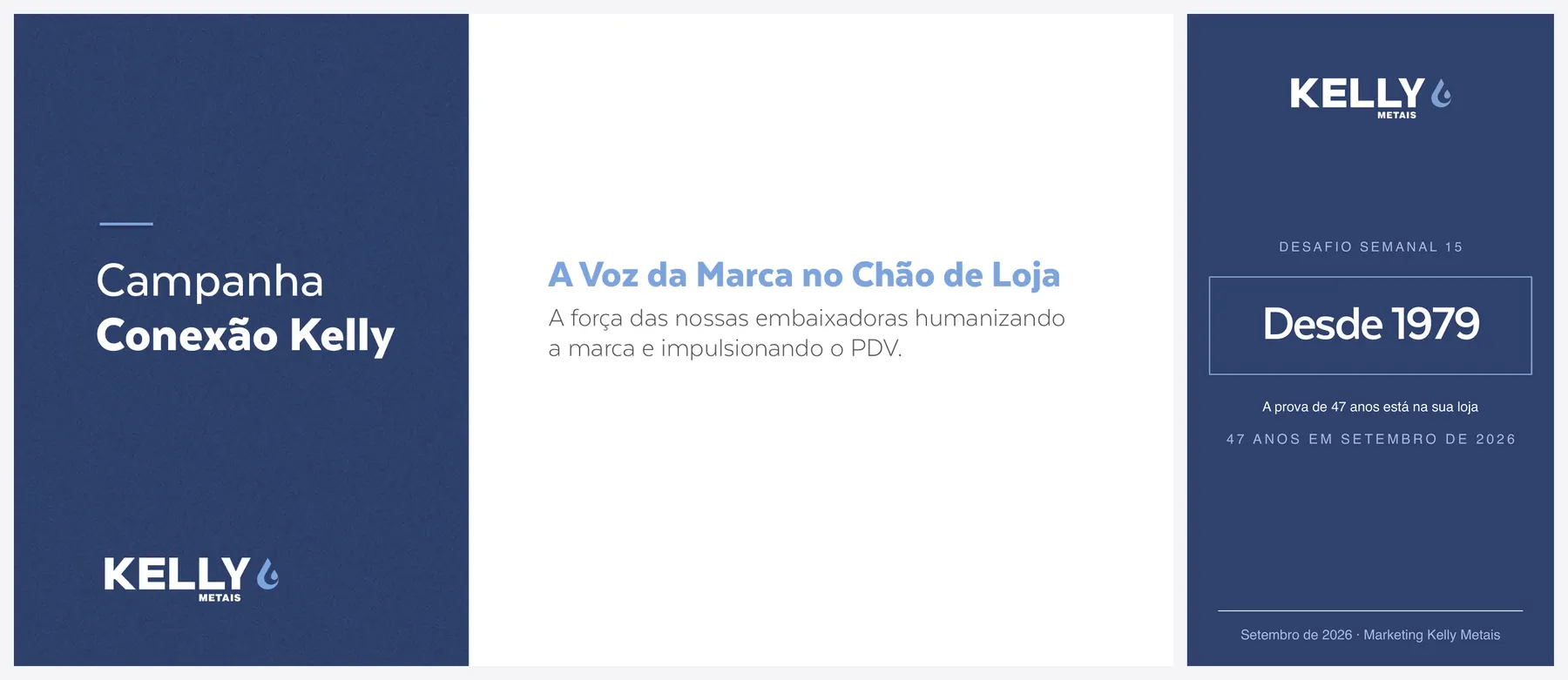 Conexão Kelly: a voz da marca no chão de loja, desafio a desafio.