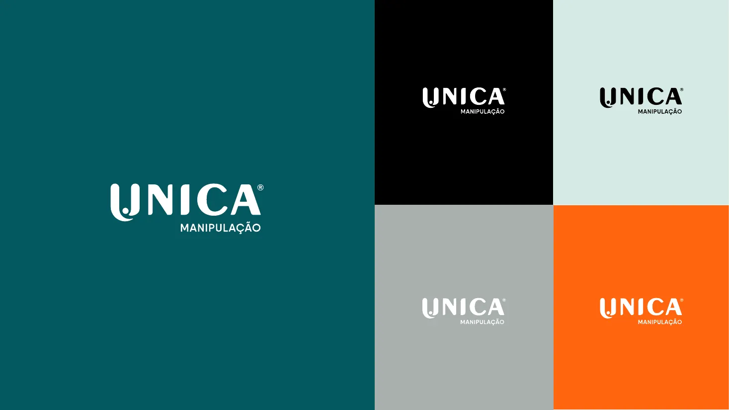 O logotipo nas versões oficiais sobre a paleta verde e laranja.